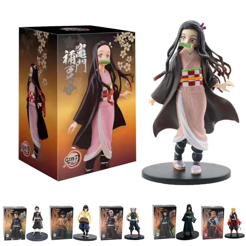 

Anime Demon Slayer Figure Kamado Tanjirou Nezuko Action Figures PVC Model Toys Zenitsu Figurine Inosuke Kimetsu No Yaiba Figura