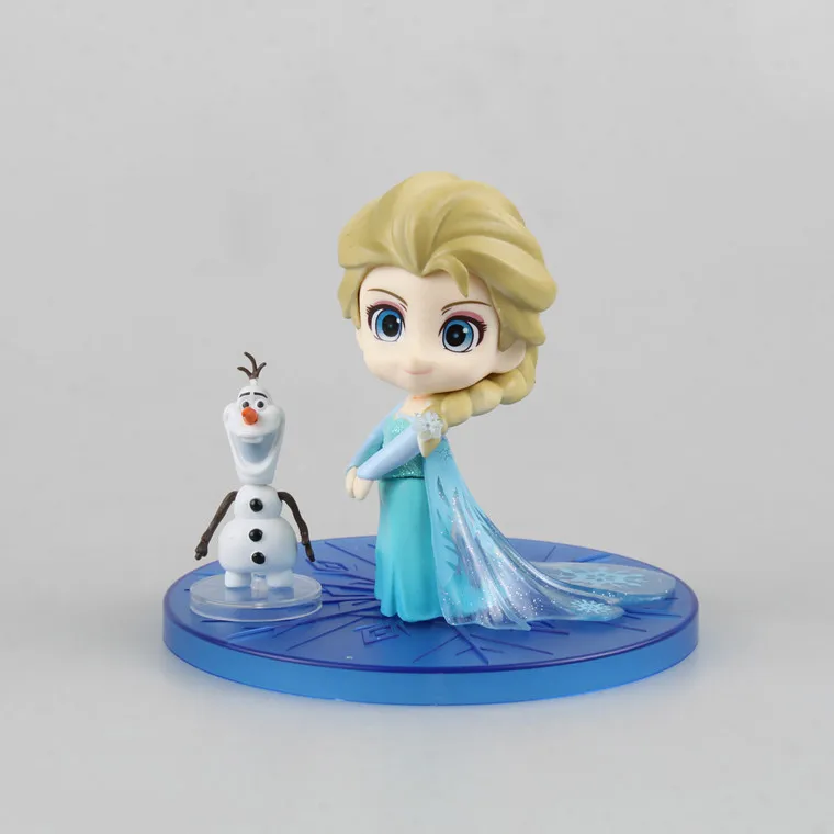 

Disney Frozen Snow Queen Elsa Q Version Clay Figure Animation Ornaments Anime Figure Toys Boys and Girls Gifts
