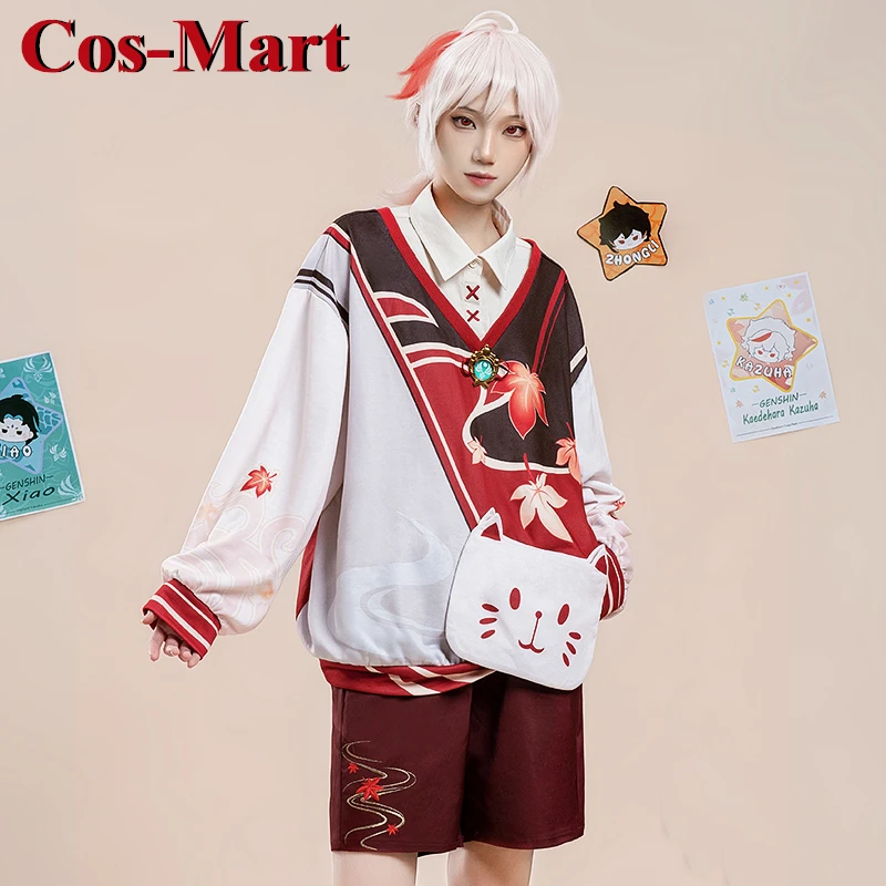 

Костюм для косплея казухи Cos-Mart Game Genshin Impact kaedeхара модный красивый осенне-зимний Спортивный Повседневный костюм с капюшоном