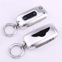 car key case key protection key fob cover case shell cover protector holder with key chain for bentley mulsanne continenta