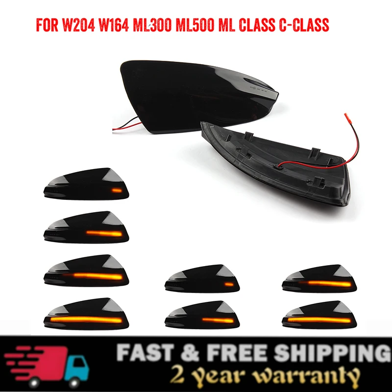 

Светодиодный динамический поворотник для Mercedes Benz C Class W204 S204 07-14 Viano Vito W639 ML W164, боковой зеркальный индикатор, указатель поворота