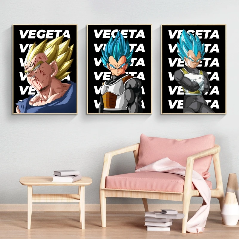 

Posters and Prints Dragon Ball Vegeta Children's Bedroom Decor Gift Art Classic Picture Kid Action Figures Christmas Gifts