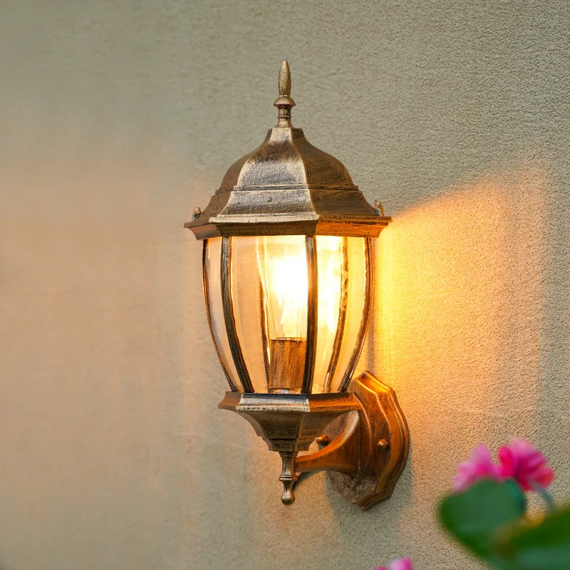 

Outdoor waterproof wall lamp European retro industrial garden landscape lamp villa porch led wall lamp