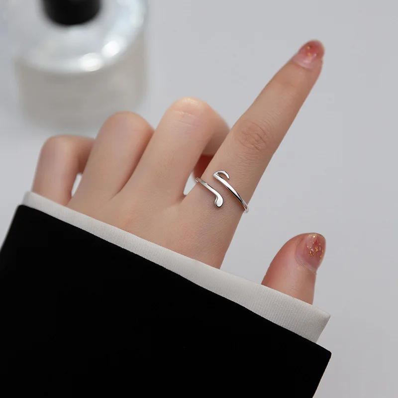 

Music Note Heart of Treble and Bass Fashion For Women Silver Color Ring Female Bohemian Wedding Gifts Unique 2023 Jewelry