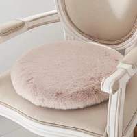 faux fur round cushion thickened removable washable chair seat cushion tatami mat household plush round floor cushion