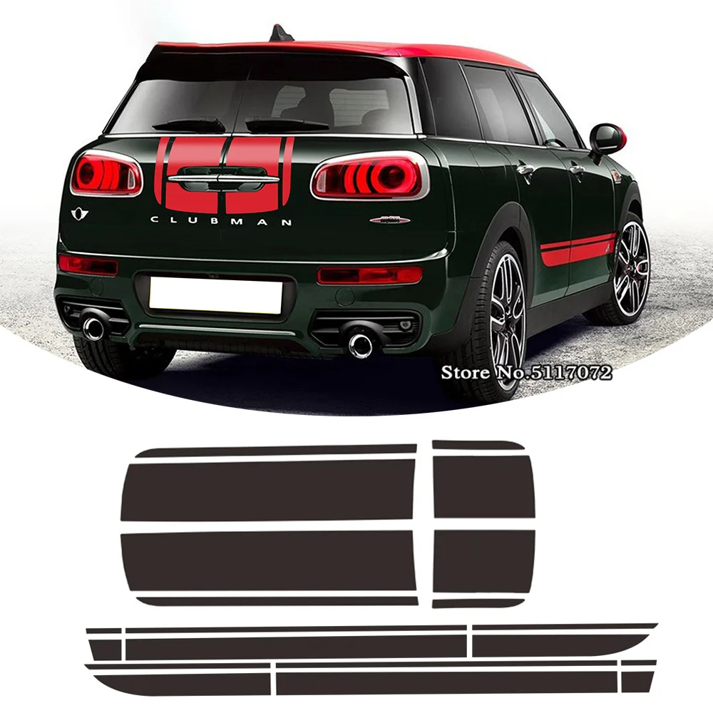 

Car Hood Bonnet Engine Cover Trunk Rear Side Stripes Sticker Body Kit Decal For MINI JCW Clubman F54 ALL4 Cooper S Accessories