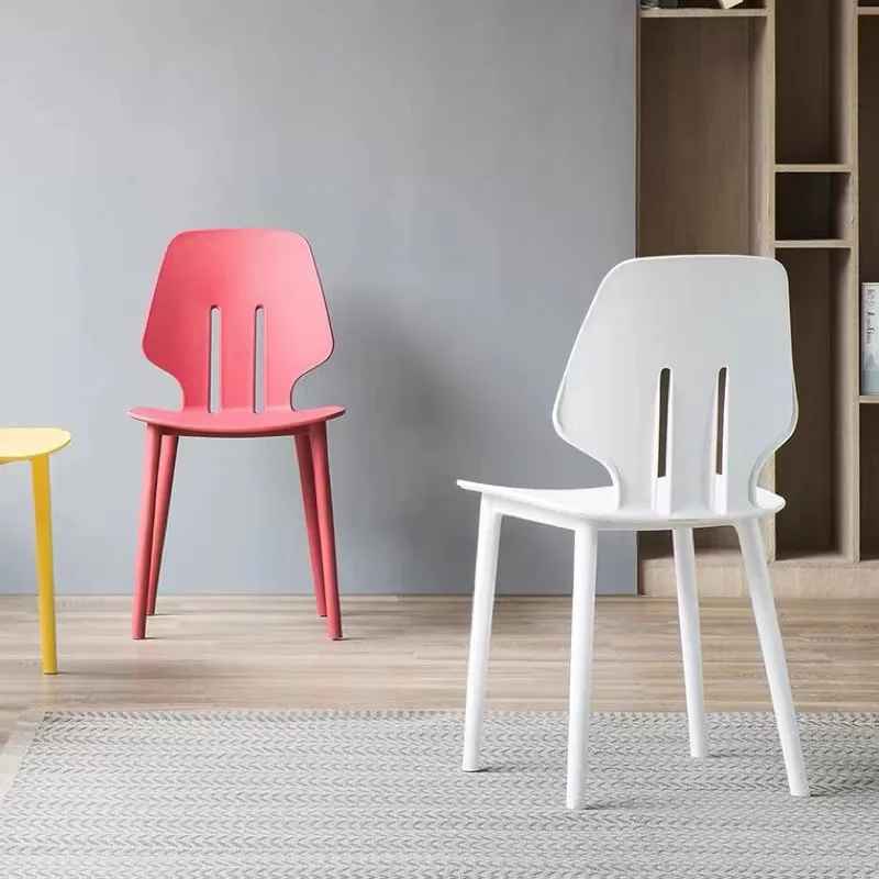 

Family Dining Chair Plastic Backrest Stool Can Be Stacked Nordic Casual Modern Simple Chairs Стульядля Кухни Muebles De Salón
