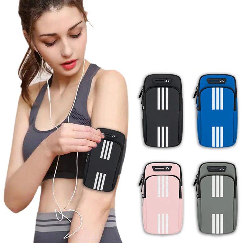 

Universal Waterproof Outdoor Sports Armband Luminous Running Cycling Arm Phone Case Bag Key Card Holder Pouch for iPhone XIAOMI