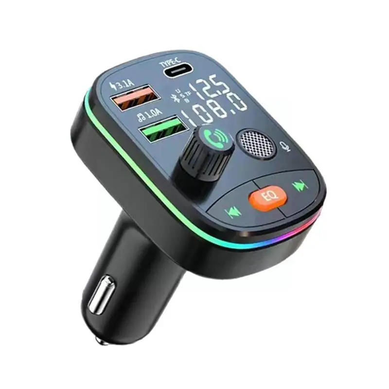 

Bluetooth 5.0 Wireless FM Transmitter Dual Display 20W Handsfree Dual Fast USB PD FM Charging Charger Modulator Car Kit E9C8