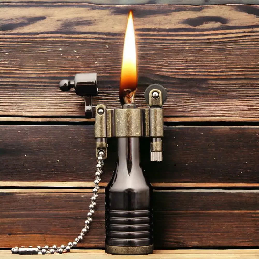 Креативная керосиновая зажигалка с мягким пламенем ретро крестовая колесная