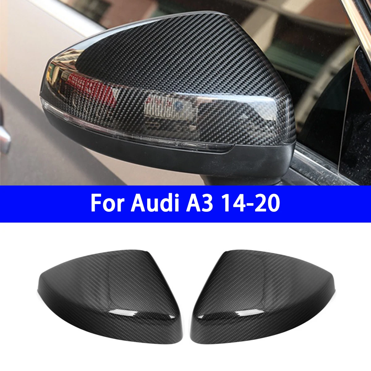 Чехол для зеркала заднего вида из натурального углеродного волокна с