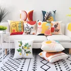 Милый чехол для подушки в виде любимого целующегося кота для дивана, домашний декор, чехол для автомобильной подушки, Короткие Плюшевые Декоративные подушки, чехол для подушки, 45x45 см