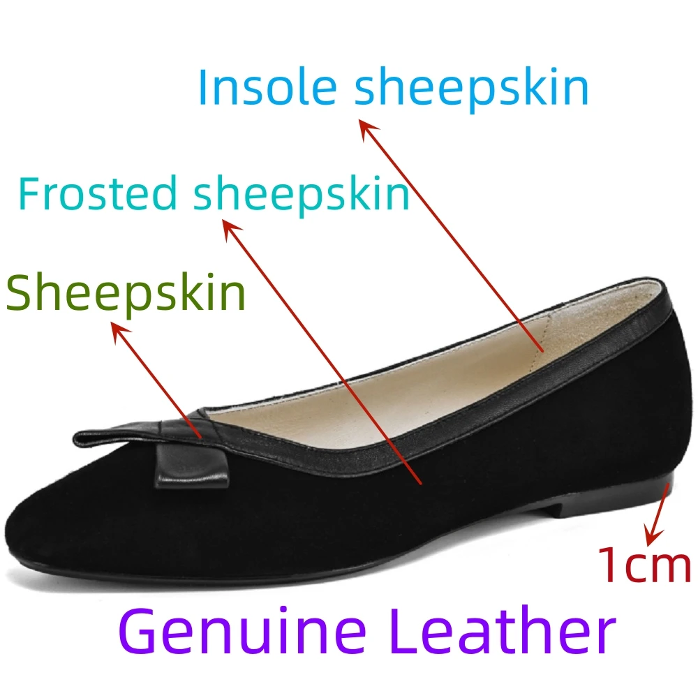 Туфли-лодочки женские на низком каблуке из овечьей замши с острым носком 33-40