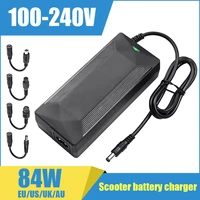 42v2a power adapter electric scooter charger lithium battery charger with euusauuk connector adapter for 36v electric scooter