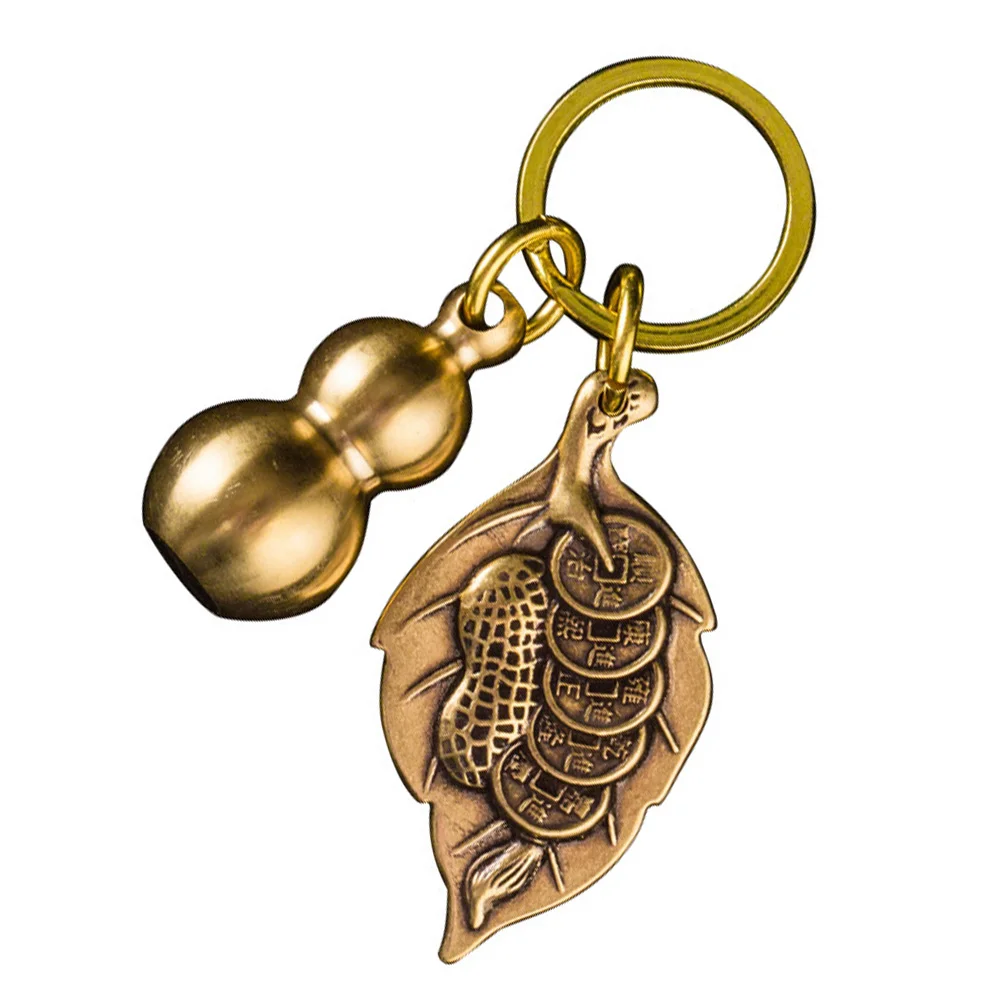 

Wallet Key Chain Men Women Wooden Ornaments Good Luck Gourd Metal Delicate Keychains