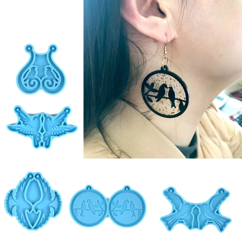 

Silicone Pendant Moulds Clay Molds Cute Birds Shaped Silicone Keychain Moulds