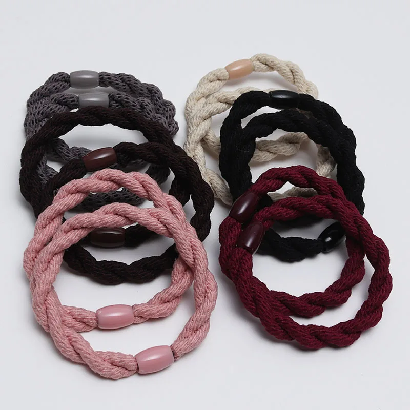 10Pcs Korean Strong Women Hair Scrunchies Girls Elastic Hair Rubber Bands Ponytail Hair Holders/Gum /Tie Accessories images - 6