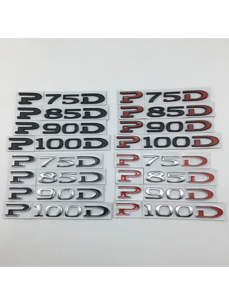 

P75D P85D P90D P100D letter logo car stickers for Tesla MODEL 3 X S Y body modified trunk displacement digital decoration decal