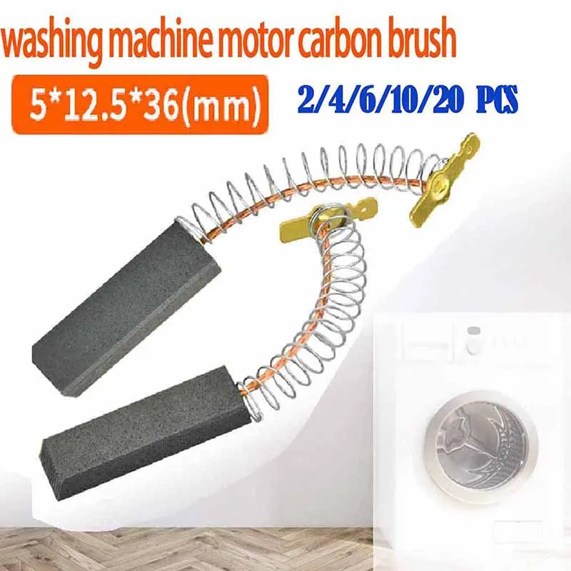 

2/4/6/10/20 Pcs Replacement Carbon Brush of Motor for Drum Washing Machine Accessories Power Tool Accessories 5X12.5X36mm