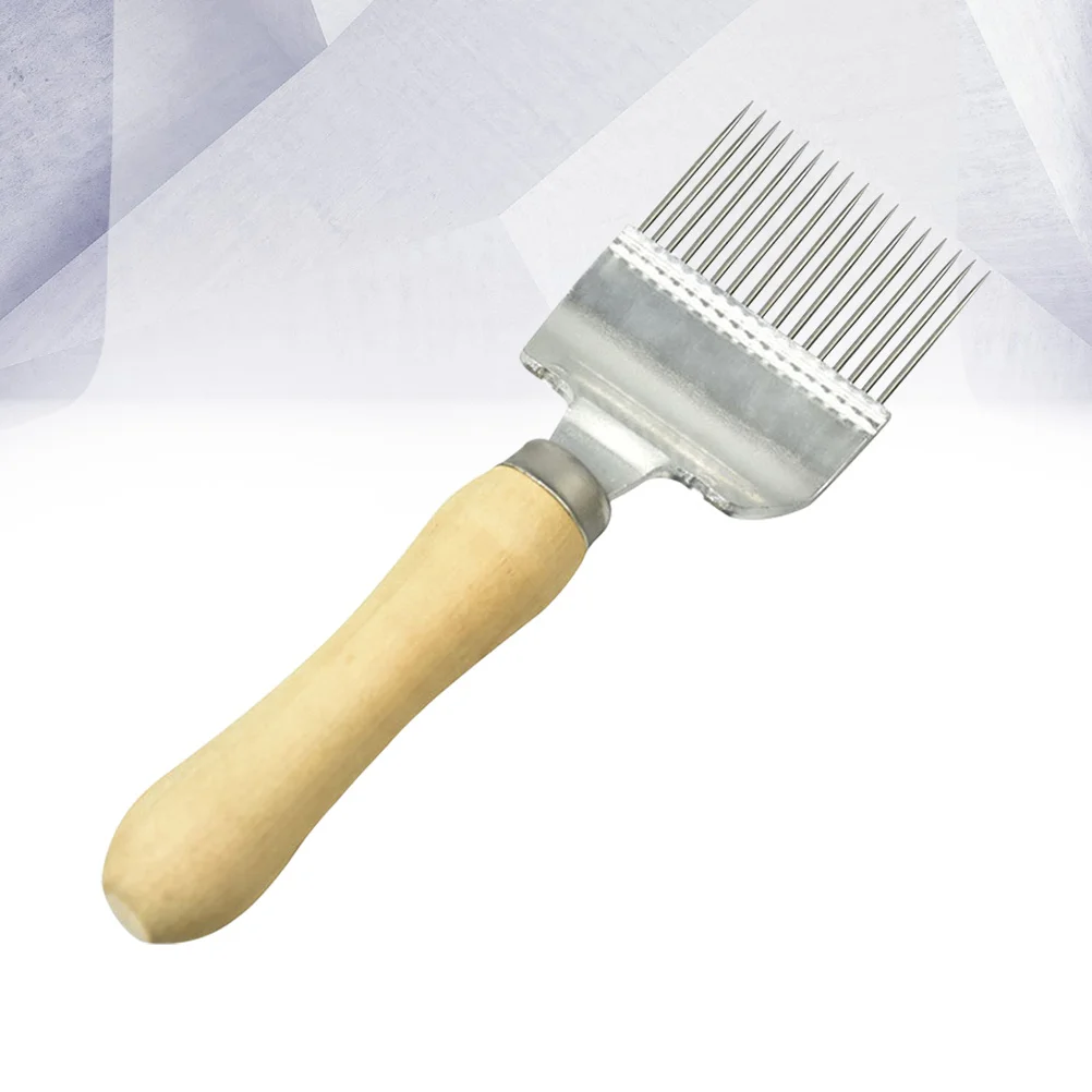 

Keeping Uncapping Fork with 17 Tines, 1PC Stainless Steel Honeycomb Honey Scraper with Handle, Beekeeping Beekeeper Tool