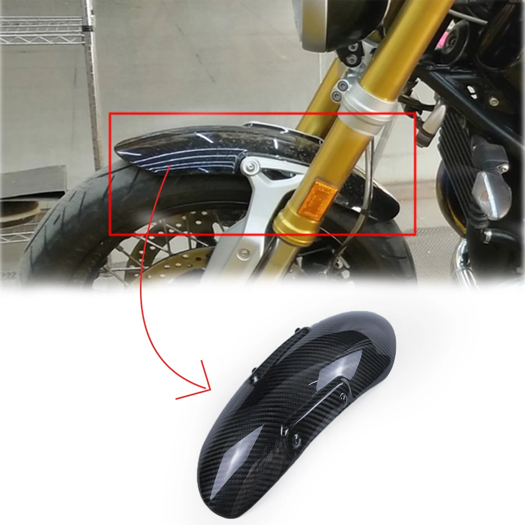 

Front Fender Motorcycle 3K 3*3 Carbon Fiber for BMW R NINE T Front Fender Splash Mud Dust Guard Mudguard 2019 2020 2021