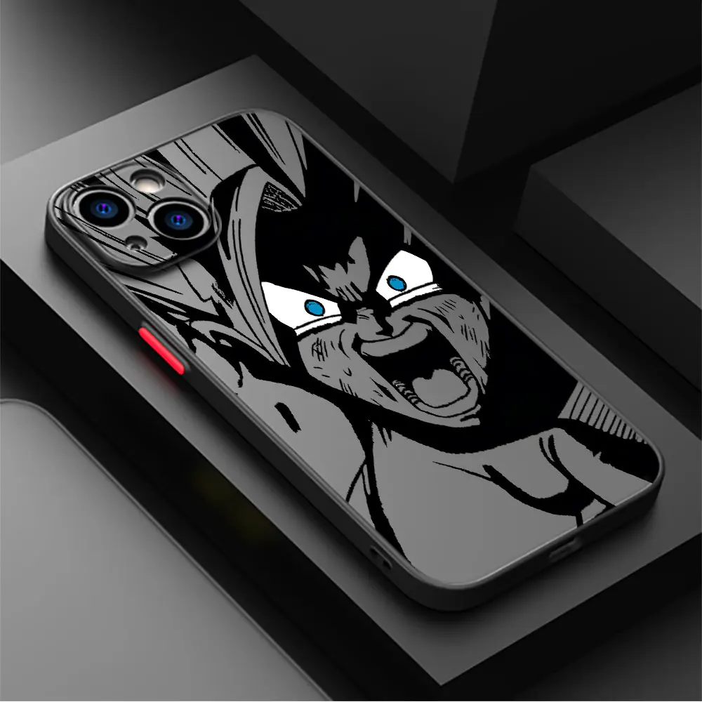 Чехол для телефона iPhone 17e 17 16 15 14 13 12 11 Mini Pro Air Max X XR XSMax Plus, матовый прозрачный, с новым дизайном в стиле аниме Dragon Ball, хит продаж (art.: 3920d95ec8ee7) - 3920d95ec8ee7