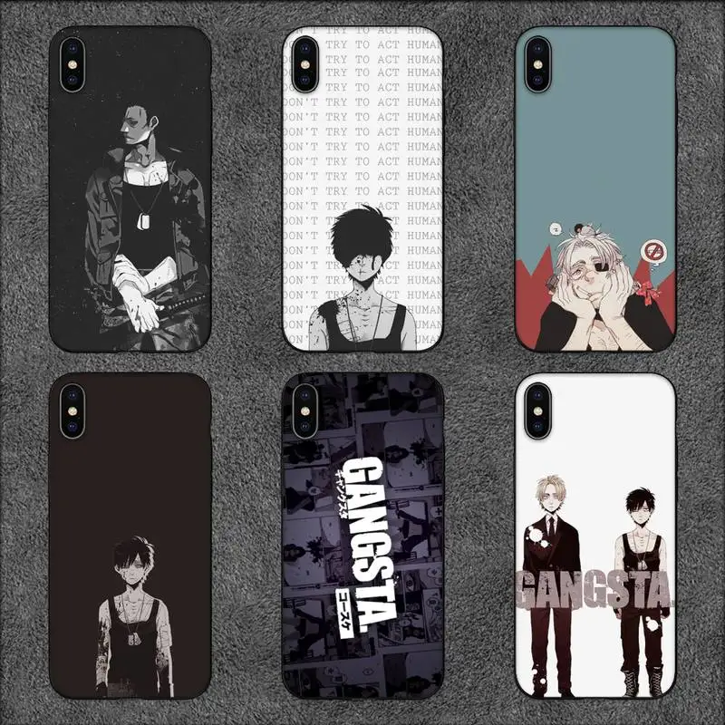 gangsta anime Phone Case For iPhone 11 12 Mini 13 14 Pro XS Max X 8 7 6s Plus 5 SE XR Shell