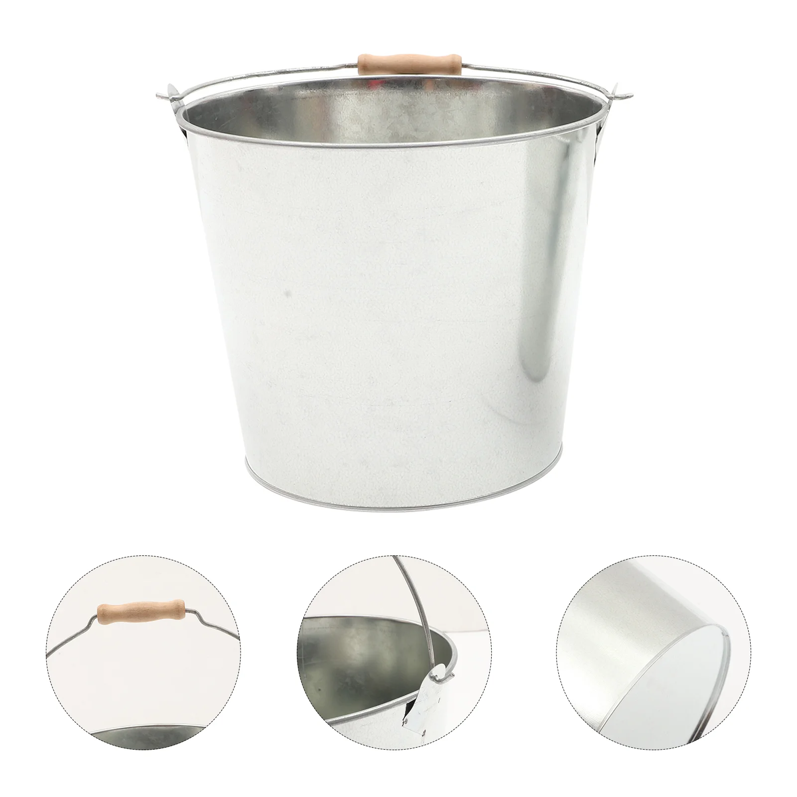

Metal Fireplace Ash Bucket Large Reusable Burn Coral Container Garden Incinerator Drum Ashes