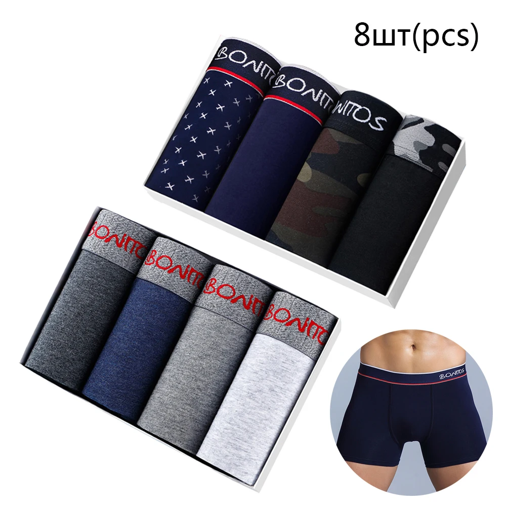 8Pcs Brand Boxer For Men Shorts Cotton Panties Men's Boxers Sexy Underpants Slip Man Underwear Boxershorts Calvin Bóxeres