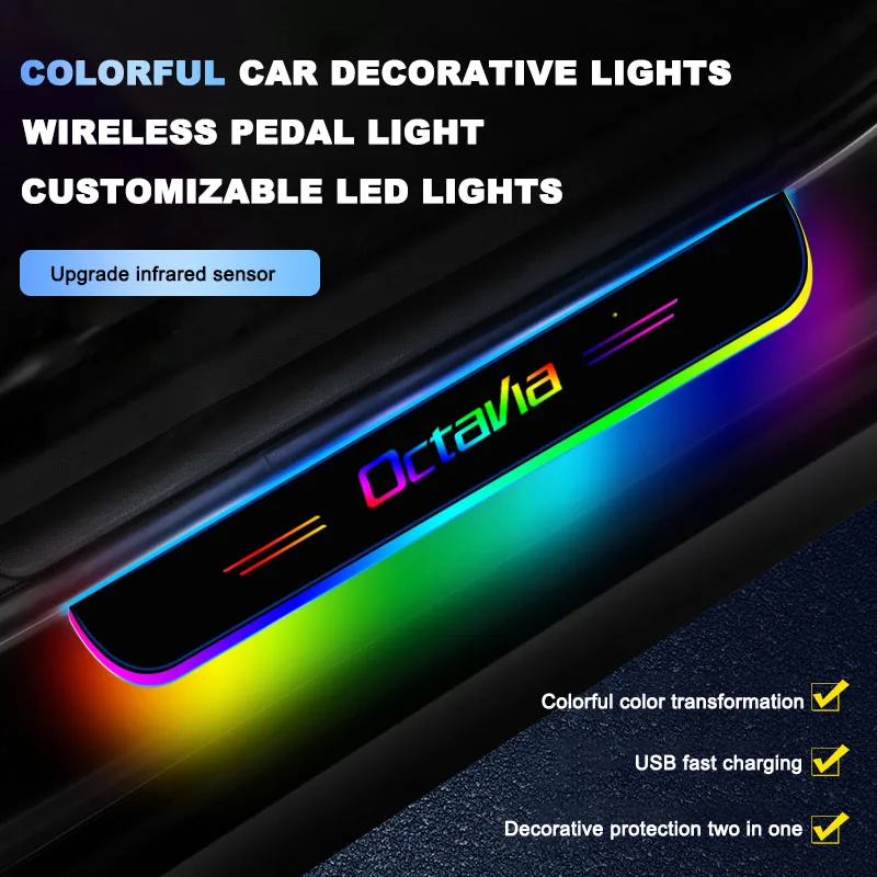 

Car Pedal Led Lights For Skoda Octavia 3 2 Rapid Superb Fabia Kodiaq Karoq Auto Interiors Accessories Ambient Lamp Customizable