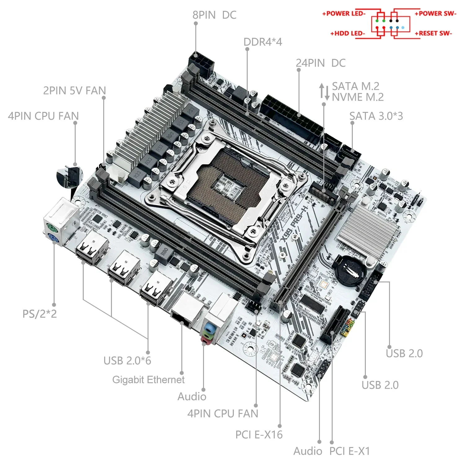 MACHINIST X99 PR9-H Белый комплект материнской платы с процессором Intel Xeon E5 2670 V3 LGA 2011-3 + DDR4