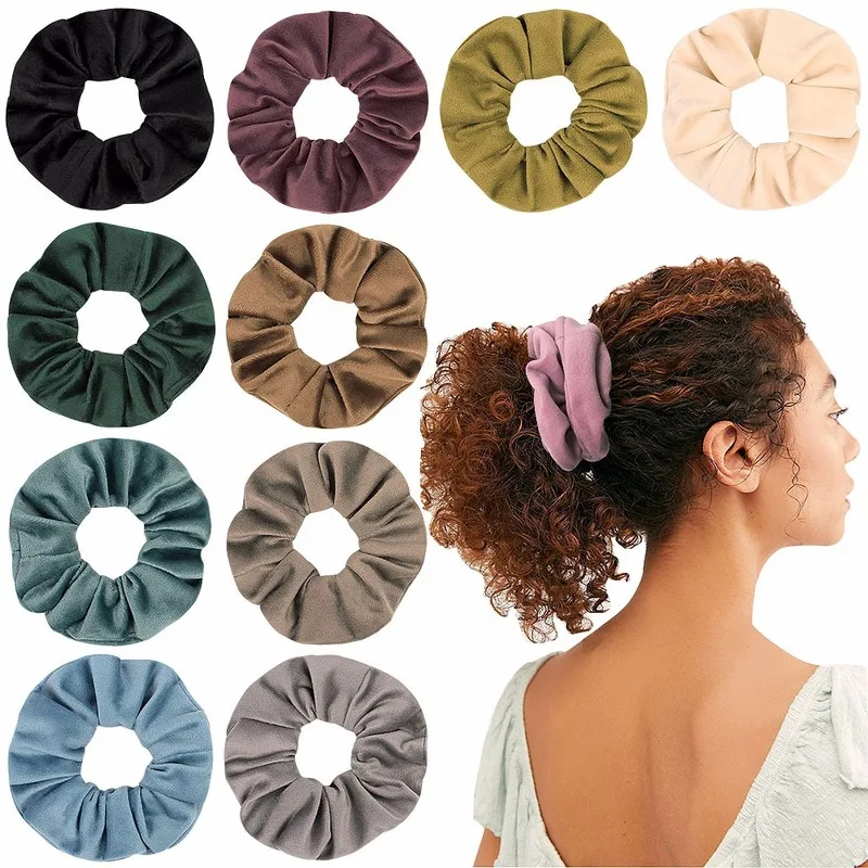 

Fashion Faux Suede Scrunchie Women Elastic Hair Rubber Bands Girls Gum for Hair Hair Ring Rope Ponytail Holder Hair Accessories