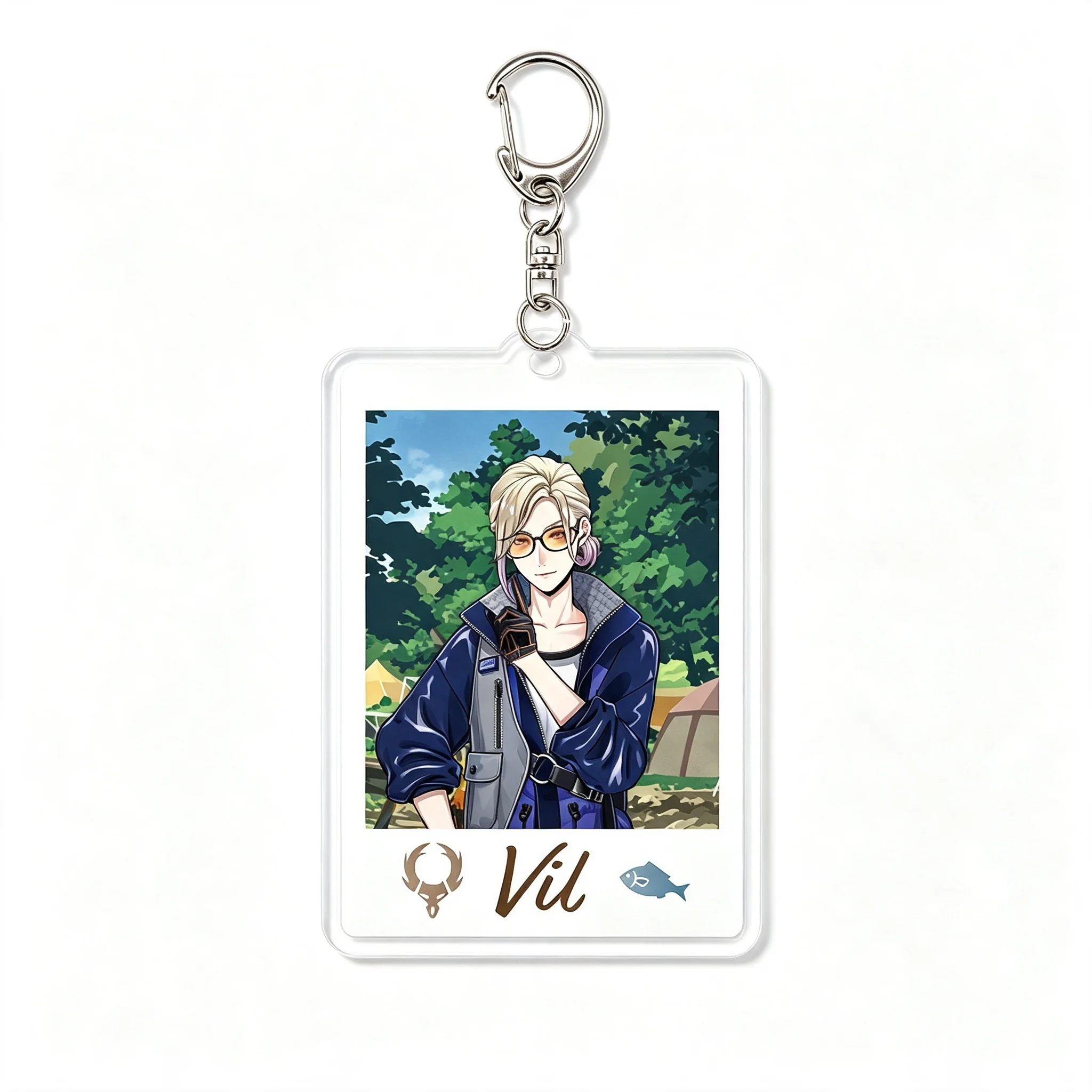 Фото Извращенная брелок для акриловых ключей LEONA FLOYD AZUL JACK RUGGIE TREY KALIM COSPLAY ANIME MODEL PLATE 6CM №2