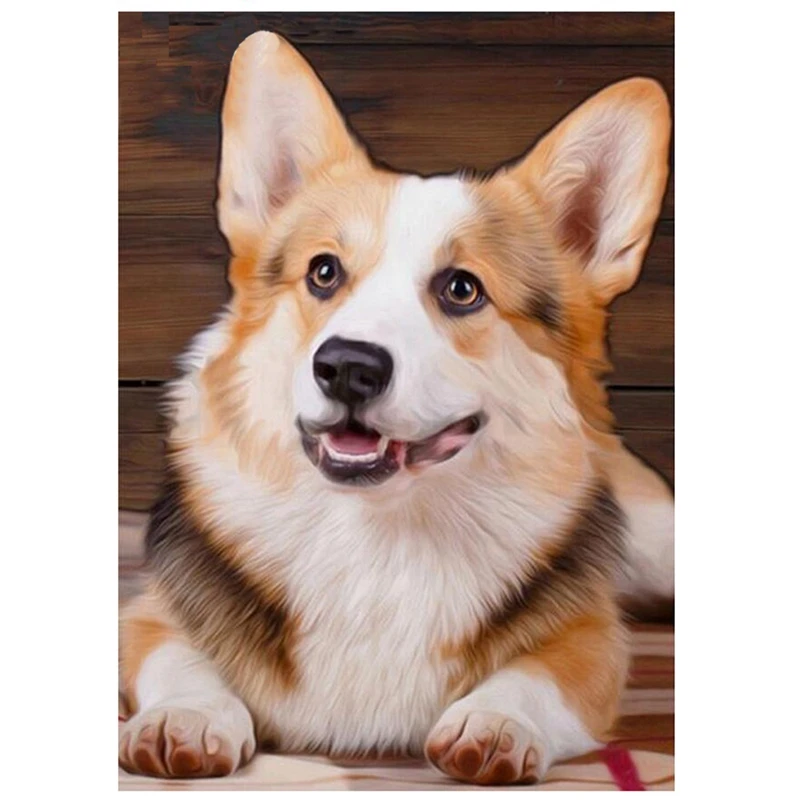 

Алмазная живопись, валлийская корги, искусственная вышивка крестиком, милый животный, алмазная живопись Стразы