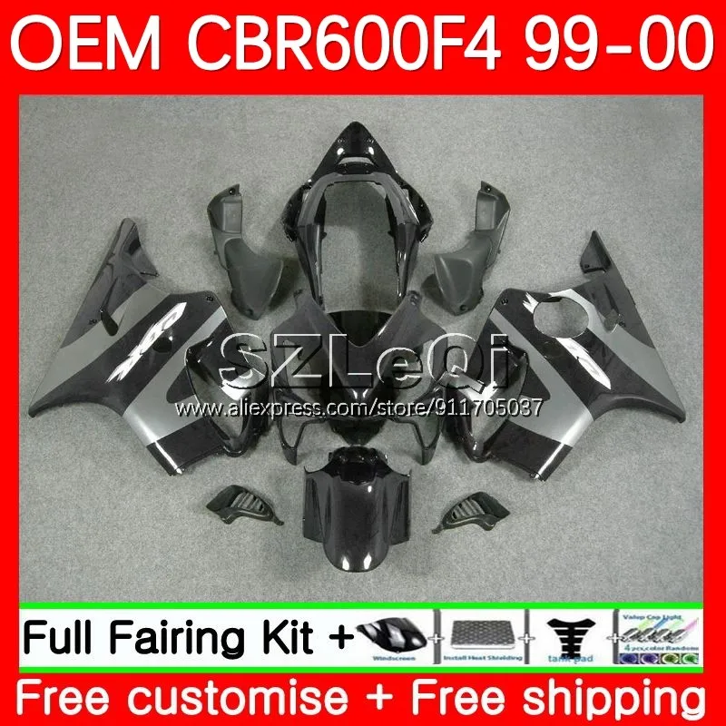 

Injection Body For HONDA CBR 600F4 600CC 600FS 600 F4 FS CC CBR600F4 99 00 CBR600 F4 1999 2000 OEM Fairing 29LQ.42 glossy grey