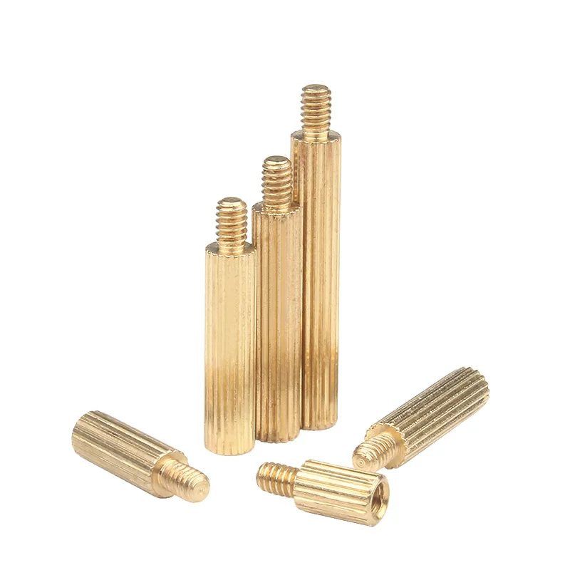 

20-50pcs Brass Stud Male Female Standoff M2 Copper PCB Motherboard Spacer Hollow Round Knurl Threaded Pillar Length 3mm-40mm