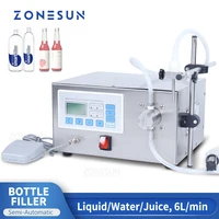 zonesun liquid filling machine semi automatic magnetic pump bottle filler perfume juice drinks jar packaging machinery