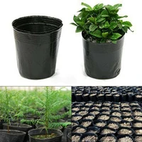 100pcs pe plastic planting bag black nursery pots with vents suitable small large garden flower fruit vegetable cultivation