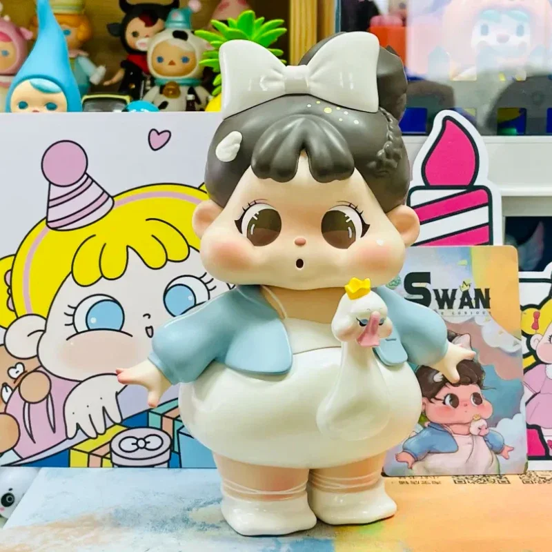 Оригинальная фигурка QOQO Be Curious The White Swan кукла с белым бантом на голове коллекция