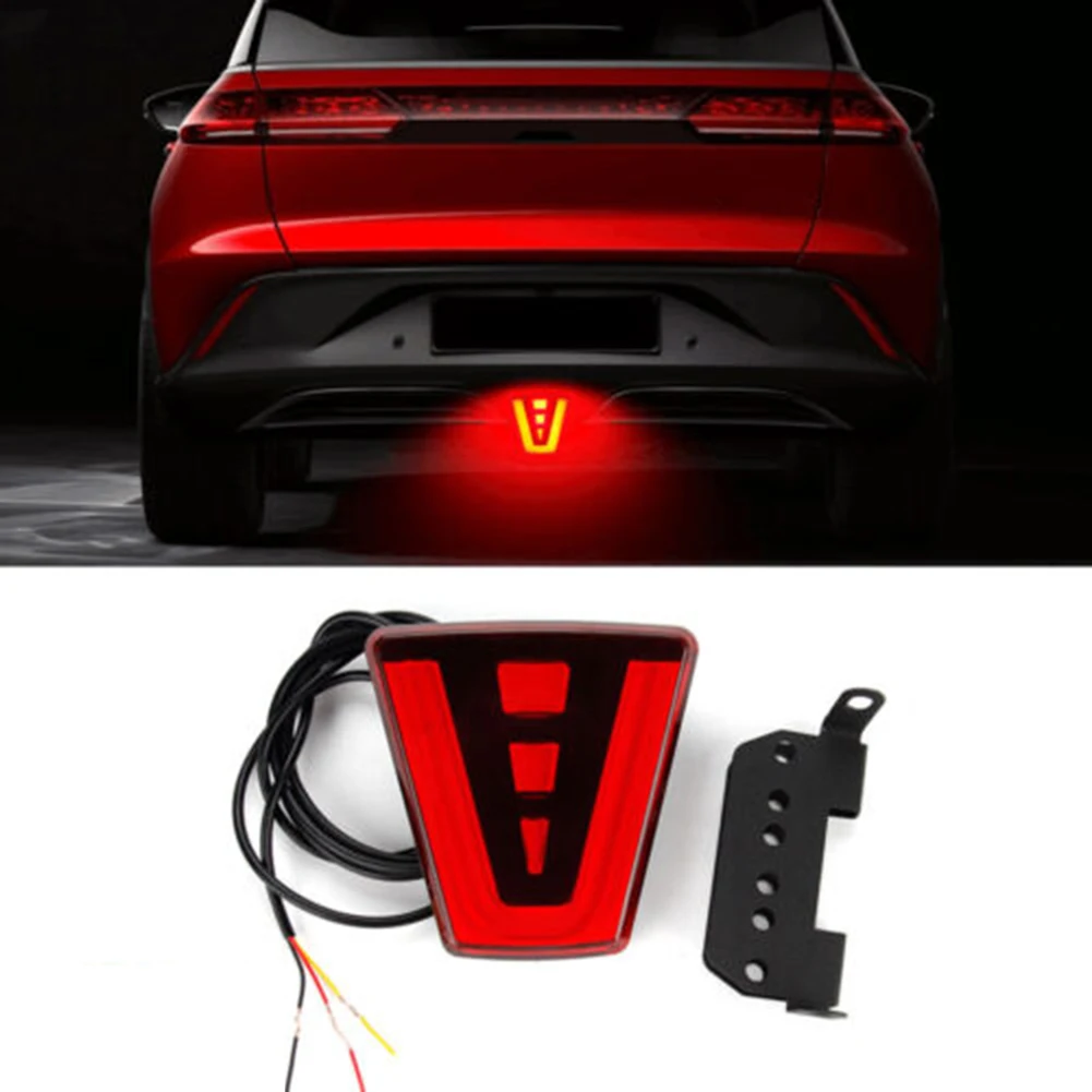 

Signal Lights Brake Signal Lamp Lights Fog Lamp LED Rear Red Tail Third Brake Lamp Triangle Universal F1 Style