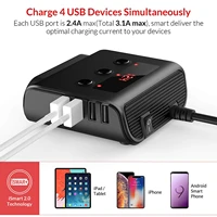 car charger adapter dual usb digital display voltmeter fast charging fast charging cigarettes lighter adapter power supply