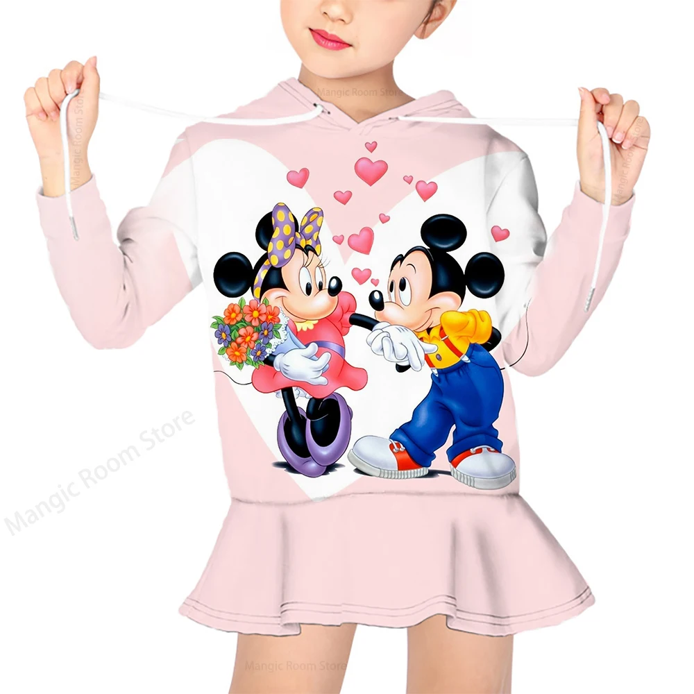 Купи 2022 New Disney Cartoon Mickey Mouse Autumn and Winter Children's Sweater Hooded Sweater Toddler Girls Sweater за 144 рублей в магазине AliExpress