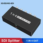 Разветвитель SDI 1X4 SDI, распределительный видеопреобразователь с 4 портами, поддержка портов SDHD3G-SDI 1080P для камеры, проектора, монитора, системы DVR SDI