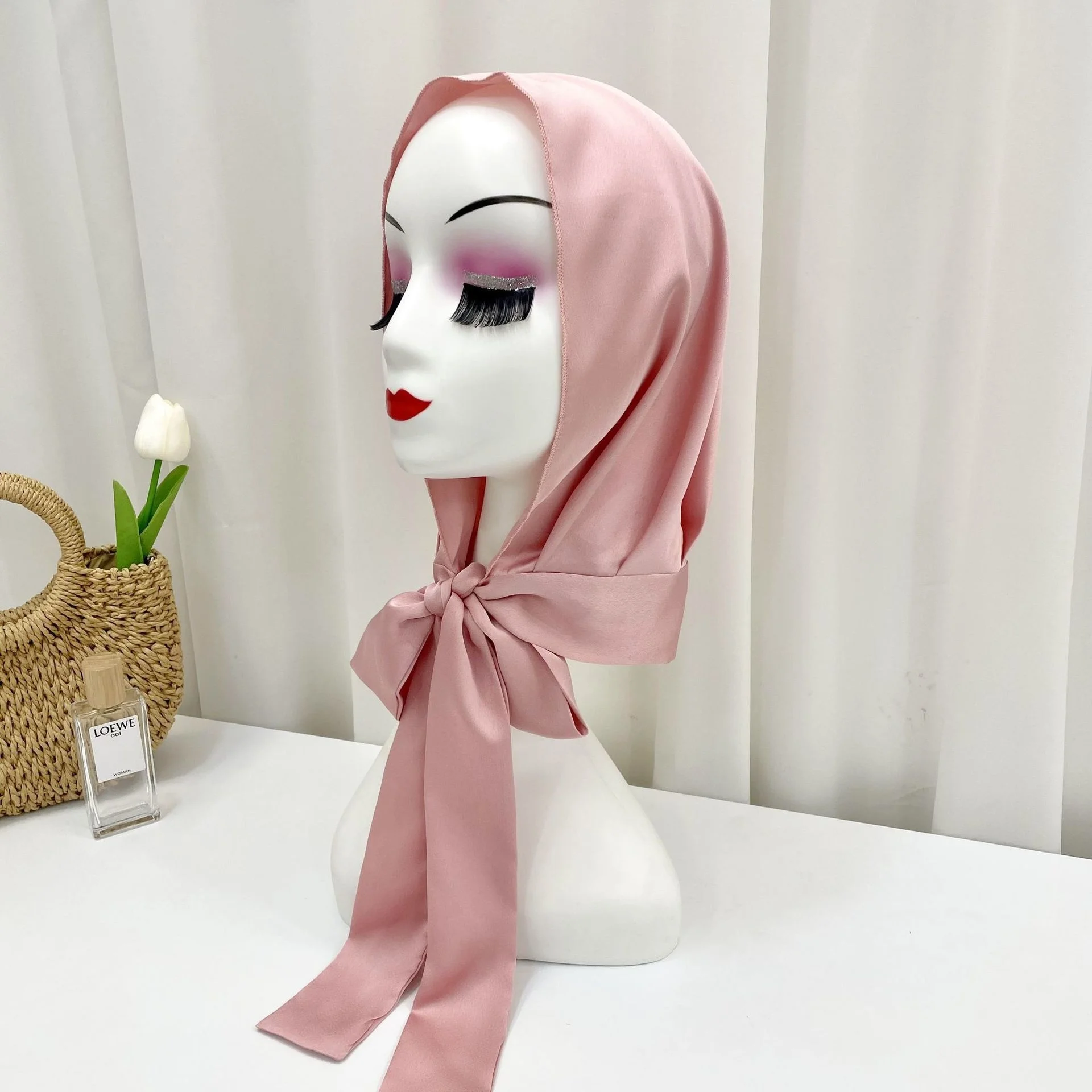 New Headscarf / Scarf Easy Lazy Guy Women's Hijab Wrap Solid Color Shawls Headband Muslim HijabsTurbanet Sunscreen Outdoor Scarf