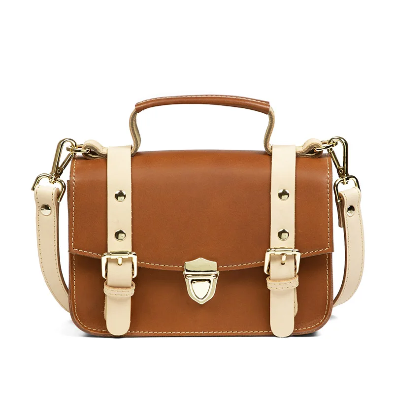 Кожаная сумка через плечо новинка 2024 модная контрастная маленькая Joker кожаная