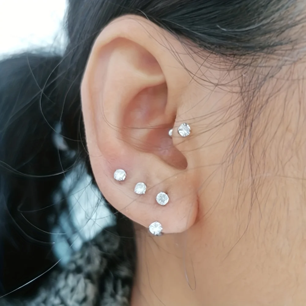 Набор колец для пирсинга губ/носа/бровей инструменты прокола одноразовый