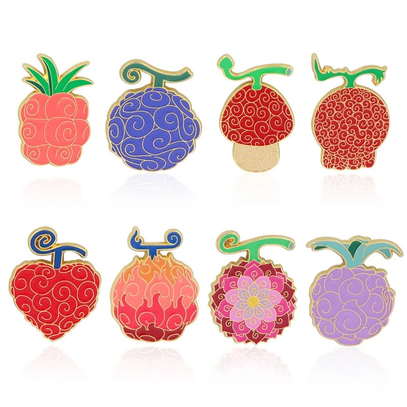 

ONE PIECE Anime Devil Fruit Lapel Pins for Backpack Enamel Brooches for Men Clothes Bags Briefcase Badges Accessories