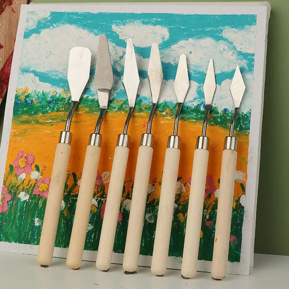 

7Pcs Cake Palette Knife for Baking Oil Paint Knives Painting Spatula for Art Small Clay Tools Cake Decorating/Design