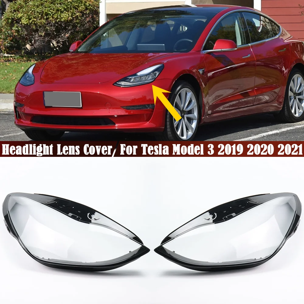 

Прозрачная Налобная лампа для Tesla Model 3 2019 2020 2021
