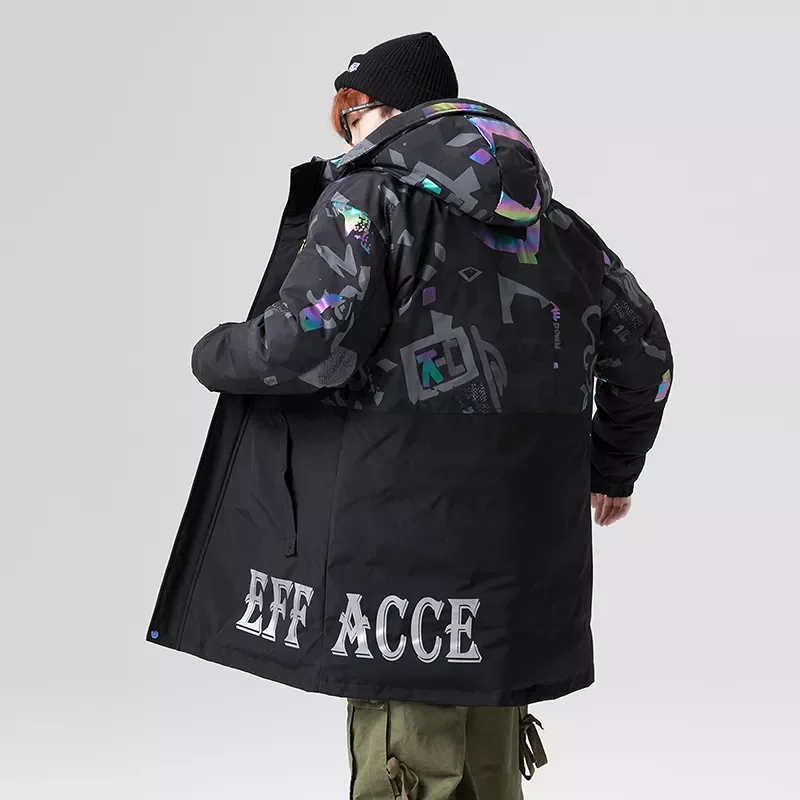 2022New Winter Casual Thick Warm Long Down Jacket Men Fashion Couple Jacket Coat Windproof Hooded Brand Men Women Down Jackets